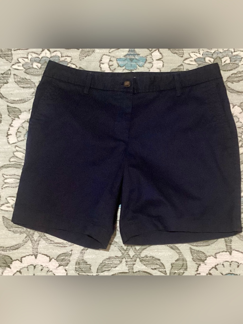 Talbots Relaxed Chino Shorts Navy Blue 6P 6 “ New Without Tags
